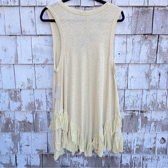 Free People Sasha Shimmy Ruffle Morning Dew Tank Dress - Picture 3 of 6